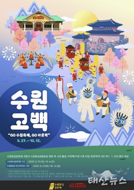 ‘GO 수원축제, GO 아웃백’ 홍보물