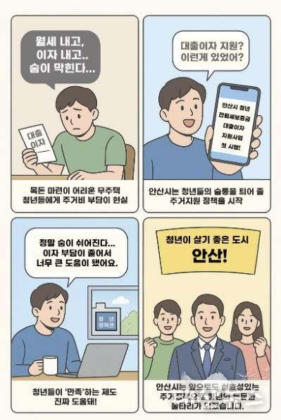 청년 전월세 보증금 대출이자 지원사업 디지털 홍보자료.