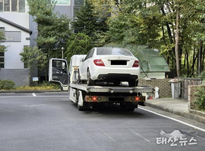 용인특례시 수지구 관외 체납차량 단속 현장