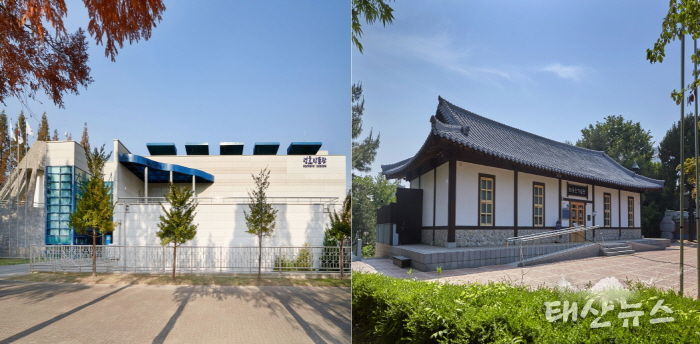 성호박물관(왼쪽 사진)과 최용신기념관(오른쪽 사진) 전경.