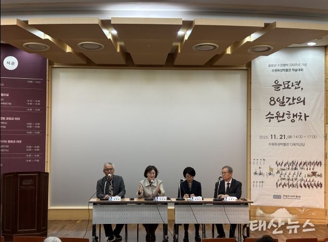 수원화성박물관은 ‘을묘년, 8일간의 수원행차’ 학술대회를 열고 있다.