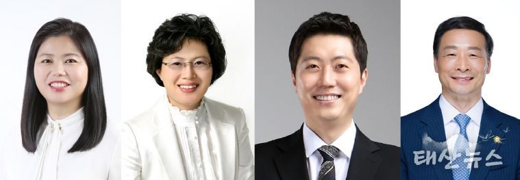 안산시의회가 24일 개회하는 제300회 제2차 정례회에서 의원발의 조례안 4건을 심의한다. 사진 왼쪽부터 조례안을 발의한 박은정 박은경 최찬규 한명훈 의원의 모습