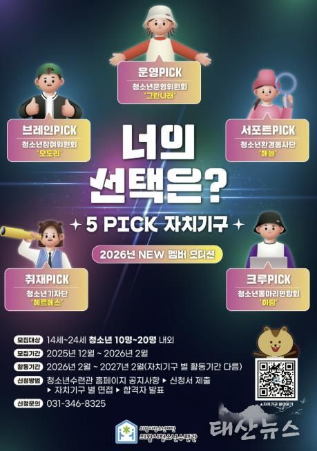 의왕시청소년수련관, 자치기구 참여 청소년 모집