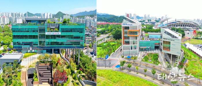 상록구청(왼쪽), 단원구청(오른쪽) 전경.